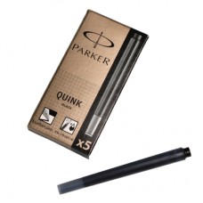 Картриджи чернильные PARKER "Cartridge Quink", черные, комплект 5 шт.